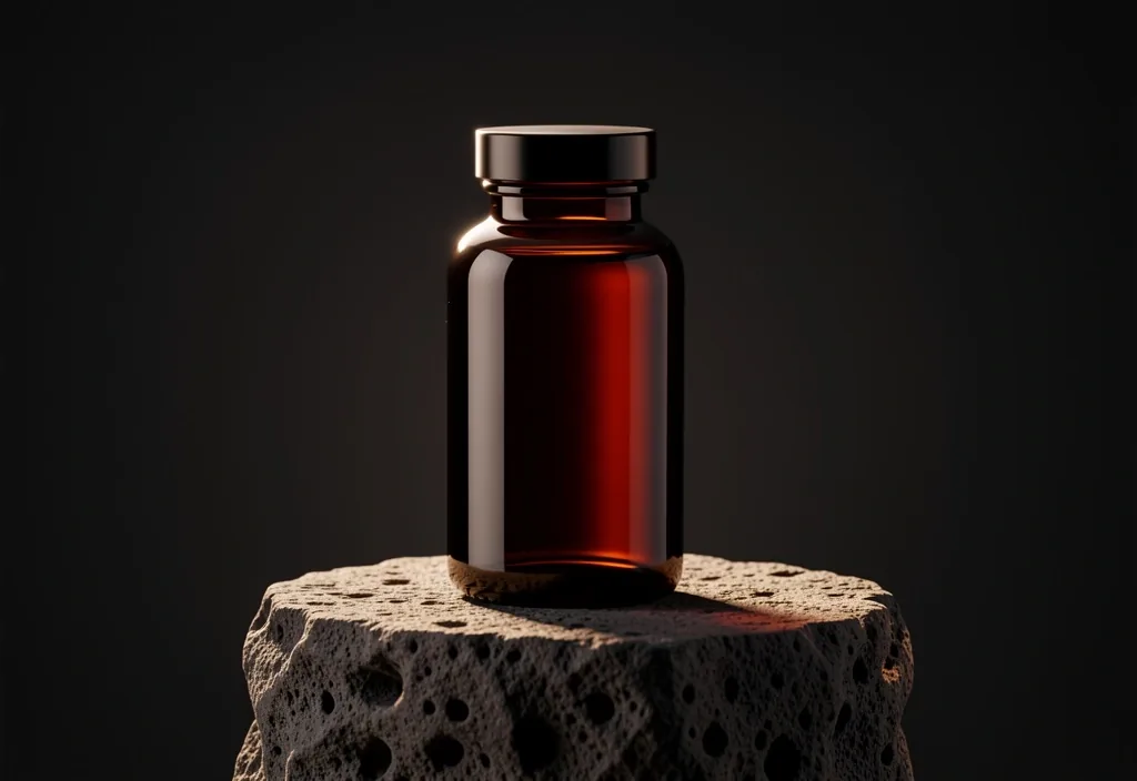 VitaMan supplement bottle in studio lighting