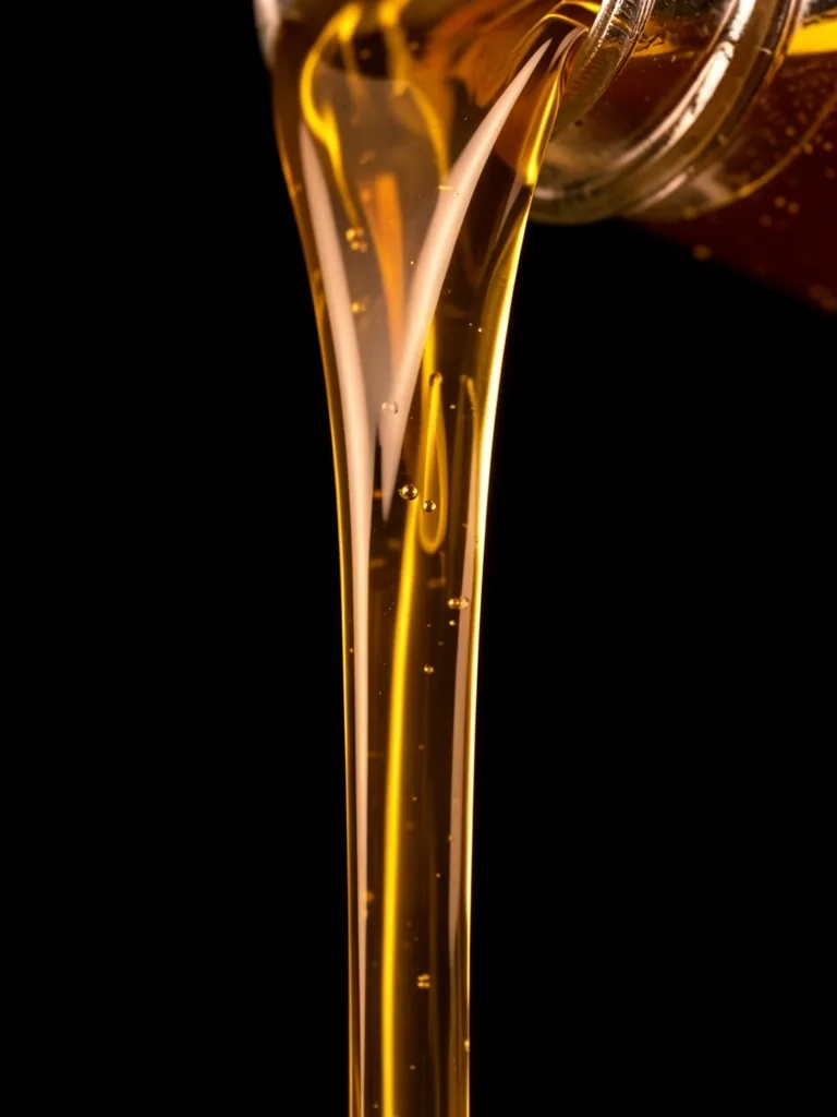 Viscous bronze liquid in motion